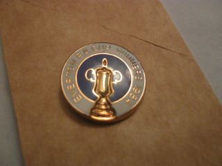 Rare Old 1984 Everton Football Club Fa Cup Winners Small Enamel Press Pin Badge