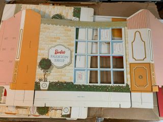 FLAT PACK Rare vtg 1962 Mattel Barbie Fashion Shop Cardboard Playset 2