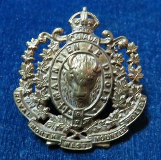 Rare Orig Ww1 Cap Badge " Rnwmp - Royal North West Mounted Police " Jr Gaunt Disc