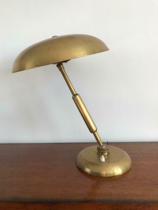 Rare Italian Mid - Century Brass Lamp Oscar Torlasco Lumi 1950 ' s Antique Modernist 4