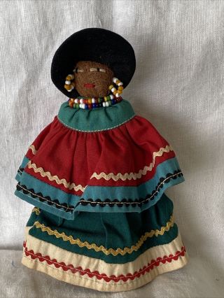 1 Antique Vintage Florida Seminole Indian Doll Native American Palmetto Fiber