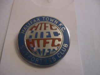 Rare Old Halifax Town Football Supporters Club Enamel Brooch Pin Badge