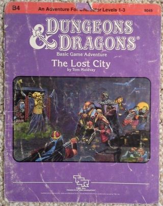B4 - The Lost City (rare 4th Printing) - Dungeons & Dragons - D&d Tsr 2