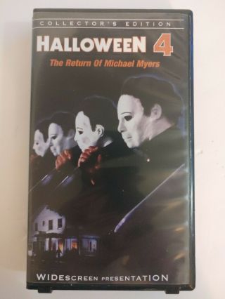 Halloween 4 (1988) Widescreen Collector’s Edition Vhs Clamshell - Rare