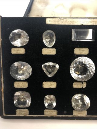 Rare Antique Historical 15 Largest Diamond Models Full Set Of Jewelers Replicas 3