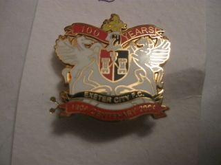 Rare Old 2004 Exeter City Football Club Centenary Enamel Brooch Pin Badge