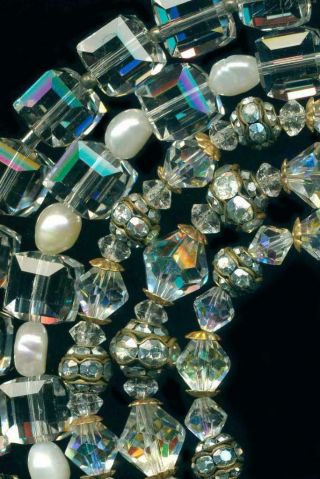 Beads Swarovski Cut Austrian Crystal Faceted Bicones Pearls 6 - 12mm 2 Strds