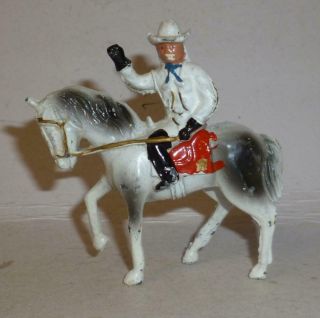 Crescent Vintage Lead Wild West Rare Mounted Buffalo Bill,  From The 1940/50 