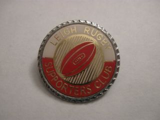 Rare Old Leigh Rugby League Football Club (2) Metal Brooch Pin Badge