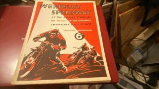 Wembley Lions V Cross Rangers - - - Speedway Programme - - - 15th July 1937 - - - Rare