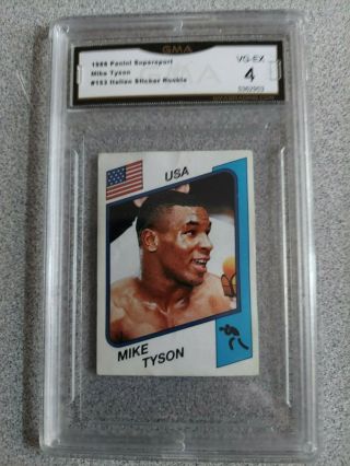 Mike Tyson Rookie Panini Supersport Sticker 153 1986 (uk Version) Very Rare