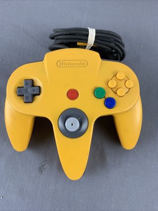Nintendo N64 Yellow Controller Rare Color