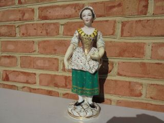 Antique Jacob Petit Old Paris French Porcelain Young Woman Figure 12 "