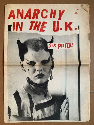 Very Rare Anarchy In The Uk - Sex Pistols - Number 1 Newspaper