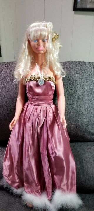 Vintage Barbie 1976 My Size Barbie In Dress