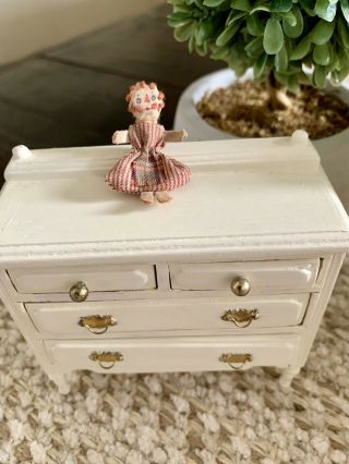 Miniature Vintage Dollhouse Childs Toy Little Girl Doll Artisan 1:12