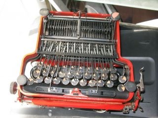 Rare and extremely collectible 1929 Corona 3 Special folding typewriter in red 6