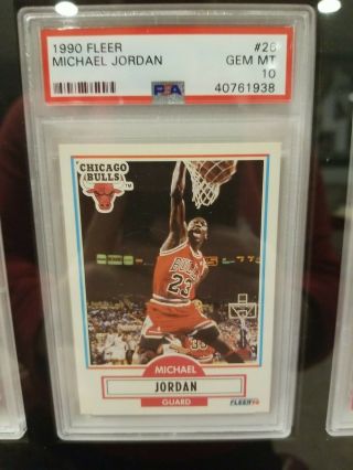 Psa 10 Michael Jordan 1990 - 91 Fleer 26 Chicago Bulls Hof Goat Rare Gem 10