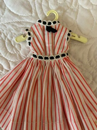 Vintage Vogue Red - And White Striped Dress For Jill,  Jan,  Little Miss Revlon
