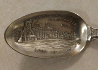 Antique Wallace Sterling Silver Souvenir Spoon 1000 Islands Hart Alexandria Bay