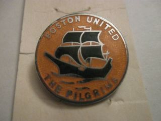 Rare Old Boston United Football Club Enamel Brooch Pin Badge