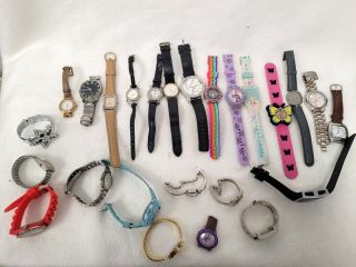 Bundle Of Watches Mixed Designs Spares & Repairs Lipsy Dkny Montine Disney 505
