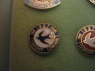 Rare Old Cardiff City Football Supporters Club London (1) Enamel Broochpin Badge