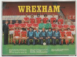 Wrexham 1979 - 1980 Season Rare Hand Signed Team Group 13 X Signatures