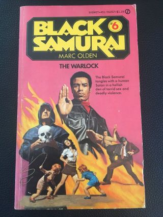 Black Samurai 6.  Marc Olden The Warlock Vintage Paperback.  Rare & Collectible