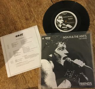 Adam And The Ants - The B Sides Rare 3 Track 7 " Disc With Insert 1982 Wave Ex