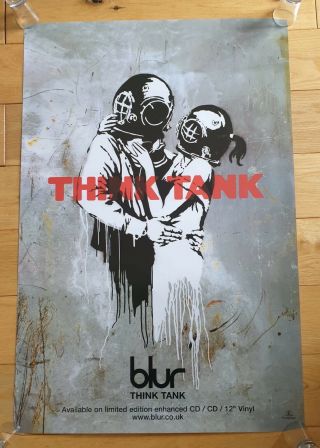 Blur Think Tank Orignal Promo Poster 2003 Artwork By Banksy Ultra Rare