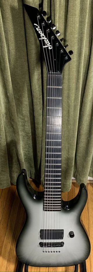 Jackson 7 String Guitar Christian Olde Wolbers Signature Dinky Rare Silverburst