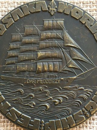 antique rare bronze medal of Osaka World Sailing ship Festival,  1983 2