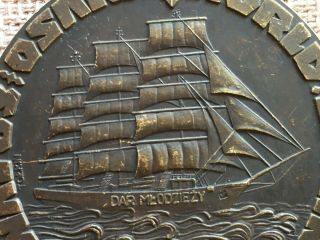 antique rare bronze medal of Osaka World Sailing ship Festival,  1983 3
