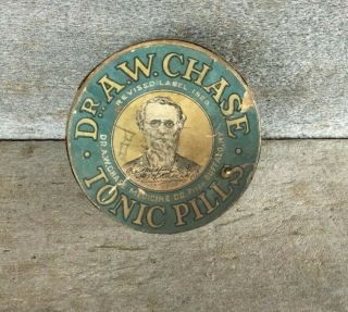 Antique Advertising Medicine Container Dr.  A.  W.  Chase Tonic Pills Buffalo N.  Y.