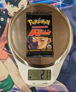 Pokemon Tcg Team Rocket 1st Edition Booster Pack Factory 21g Weighed