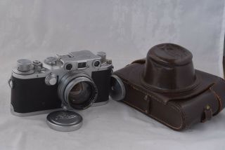 Rare Leica Iiic Sm Camera World War Ii Wartime 391892 With 50mm F/2.  0 Summtar