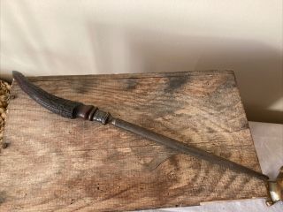 C1900 Antique Sharpening Steel With Silver Mount And Antler Handle