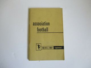 Association Football Supplement - 1959 - 60 & 1960 - 61 Seasons.  See Index.  Rare Vgc