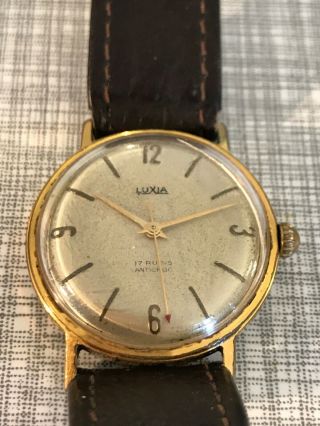 Vintage " Luxia " Armbanduhr Handaufzug 3,  5 Cm 1578