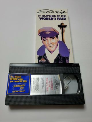 It Happened at the Worlds Fair VHS Elvis Presley Rare 1963 Movie 1988 Tape MGM 3