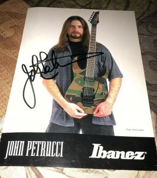 Dream Theater John Petrucci Signed 8.  5 X 6 Rare Photo