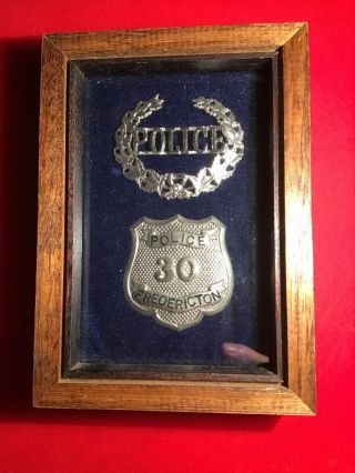Antique Obsolete Fredericton,  Brunswick,  Canada Police Badge Set -