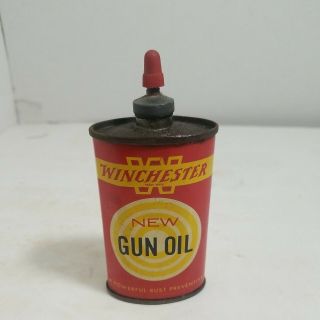 Vintage Winchester Gun Oil Tin Can Rare Collectible