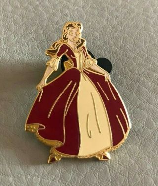 2002 Wdw Walt Disney World Beauty & The Beast Belle Red Ress Pin Authentic Rare