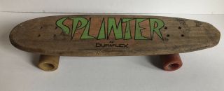 Vintage Duraflex Splinter 1970s Skateboard Universal Big Grabber Wheels