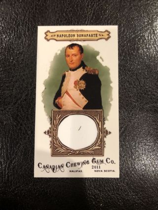 Rare 2011 Napoleon Bonaparte Piece Of Hair Card,  2/2 Sp Canadian Chewing Gum Co