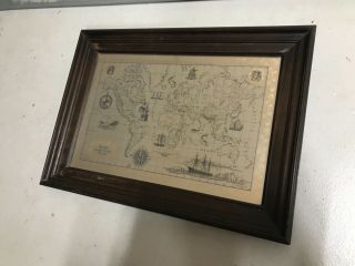 Rare Franklin Royal Geographical Society Sterling Silver Map Framed 1976 77