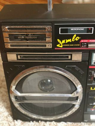 Lasonic TRC - 975 Jumbo Boombox Ultra Rare Vintage Ghetto Blaster 4