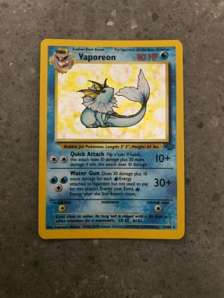 Pokemon Tcg Cards Vaporeon 12/64 Jungle Holo Rare Played